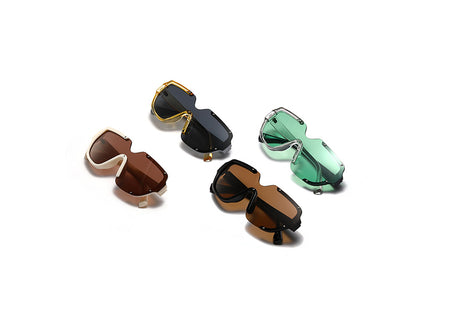 Large Frame Punk Sunglasses Women Outdoor Driving Party Glasses