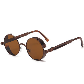 Round Steampunk Polarized Sunglasses