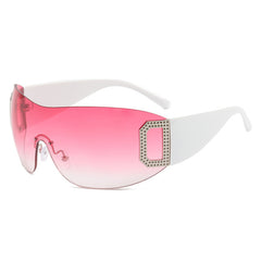 Fashion Rimless Y2K Sunglasses Retro Wrap Around Frameless Sunglasses Fashion Rimless Y2K Sunglasses Retro Wrap Around Frameless Sunglasses