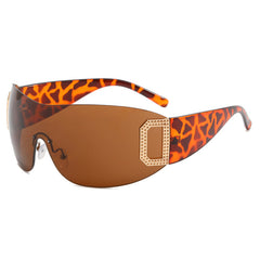 Fashion Rimless Y2K Sunglasses Retro Wrap Around Frameless Sunglasses Fashion Rimless Y2K Sunglasses Retro Wrap Around Frameless Sunglasses