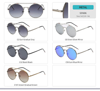 Men Round Frame Sunglasses