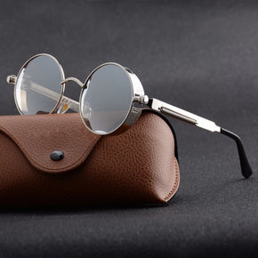 Round Steampunk Polarized Sunglasses