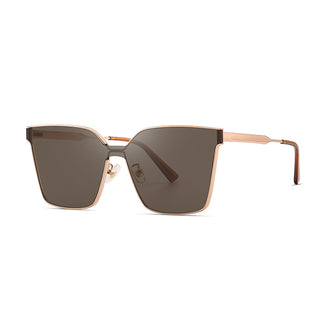 Unisex Metal Oversized Square Sunglasses