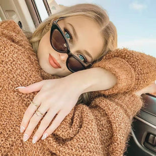 Red Frame Grey Lens Cat Eye Female Sunglasses