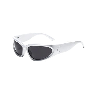 Silver with Black Sports Square Sunglasses - Abdosy