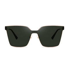 Unisex Metal Oversized Square Sunglasses