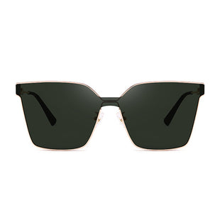 Unisex Metal Oversized Square Sunglasses