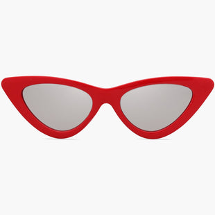 Red Frame Grey Lens Cat Eye Female Sunglasses