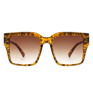 Women Chic Flat Top Tinted Fashion Square Sunglasses