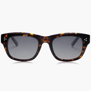 Tortoise Frame Gradient Gray Lens Three Points Sunglasses