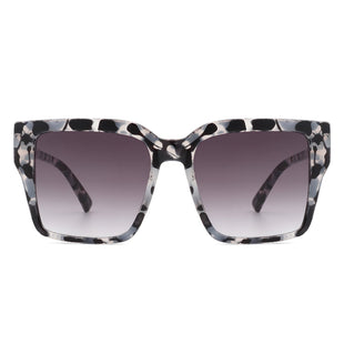 Women Chic Flat Top Tinted Fashion Square Sunglasses