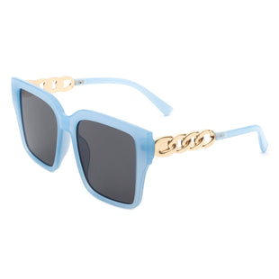 Women Chic Flat Top Tinted Fashion Square Sunglasses