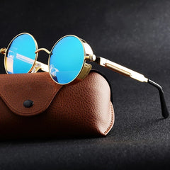 Round Steampunk Polarized Sunglasses