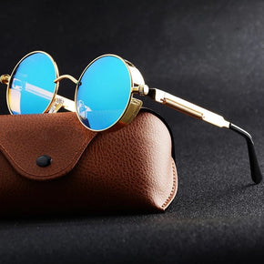 Round Steampunk Polarized Sunglasses