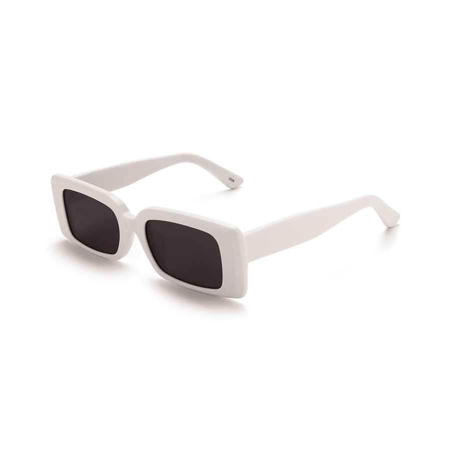 Oversized Men's White Square Sunglasses - Abdosy