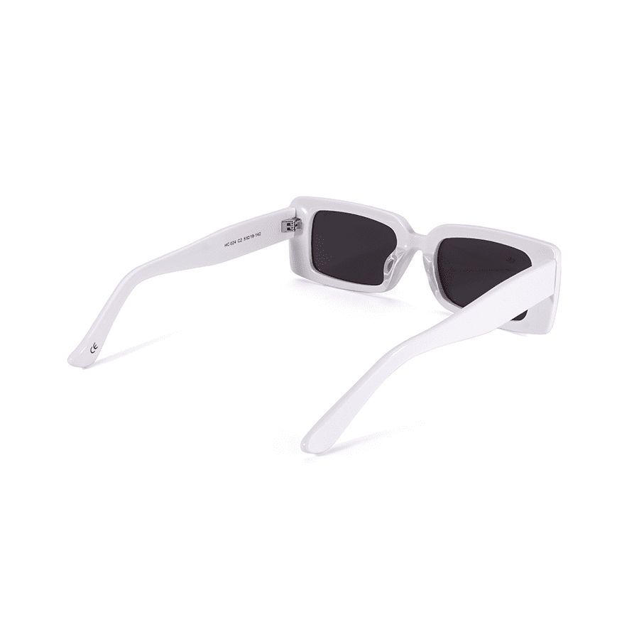 Oversized Men's White Square Sunglasses - Abdosy