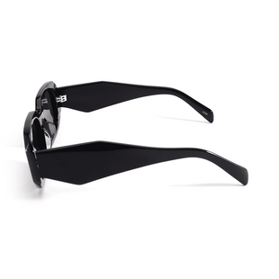 Black Square Aviator Sunglasses