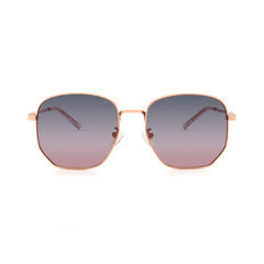 Female Brown Purple Polygon Sunglasses - Abdosy