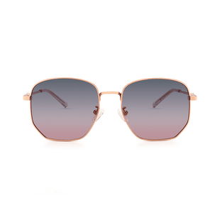 Female Brown Purple Polygon Sunglasses - Abdosy