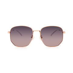 Female Brown Purple Polygon Sunglasses - Abdosy