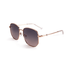 Female Brown Purple Polygon Sunglasses - Abdosy