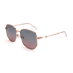 Female Brown Purple Polygon Sunglasses - Abdosy Female Brown Purple Polygon Sunglasses - Abdosy