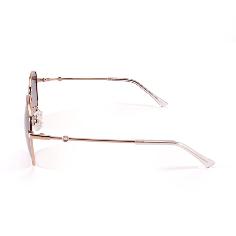 Female Brown Purple Polygon Sunglasses - Abdosy Female Brown Purple Polygon Sunglasses - Abdosy