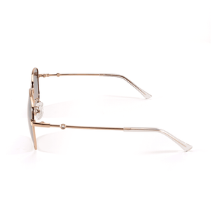 Female Brown Purple Polygon Sunglasses - Abdosy