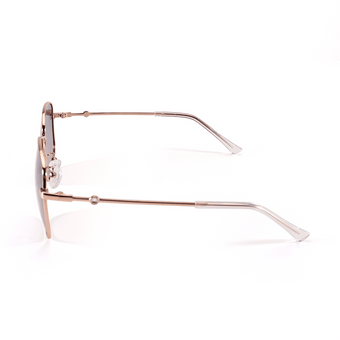 Female Brown Purple Polygon Sunglasses - Abdosy