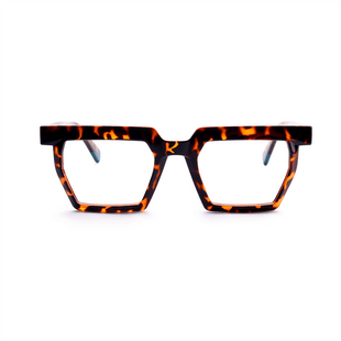 Female Polygonal Frame Acetate Tortoiseshell Eyeglasses - Abdosy