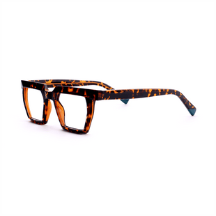 Female Polygonal Frame Acetate Tortoiseshell Eyeglasses - Abdosy