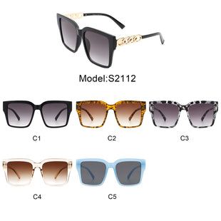 Women Chic Flat Top Tinted Fashion Square Sunglasses