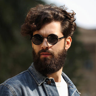 Round Steampunk Polarized Sunglasses