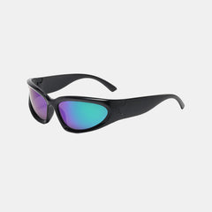 Silver with Black Sports Square Sunglasses - Abdosy Silver with Black Sports Square Sunglasses - Abdosy