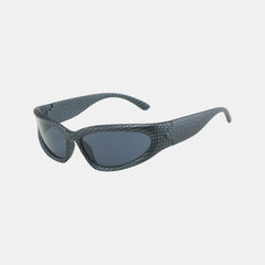 Silver with Black Sports Square Sunglasses - Abdosy Silver with Black Sports Square Sunglasses - Abdosy