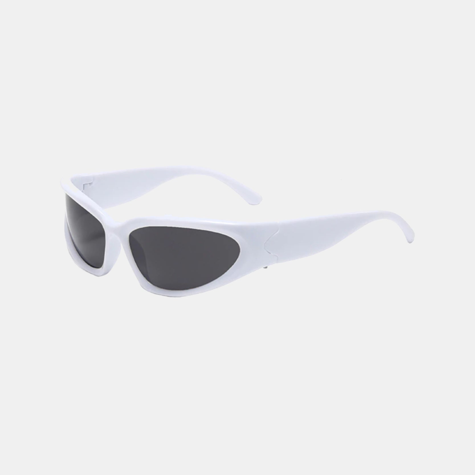 Silver with Black Sports Square Sunglasses - Abdosy Silver with Black Sports Square Sunglasses - Abdosy