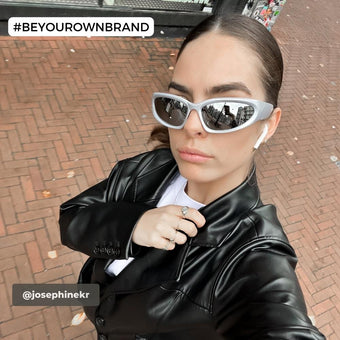 Silver with Black Sports Square Sunglasses - Abdosy