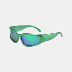Silver with Black Sports Square Sunglasses - Abdosy Silver with Black Sports Square Sunglasses - Abdosy