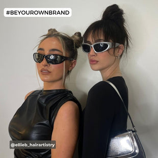 Silver with Black Sports Square Sunglasses - Abdosy