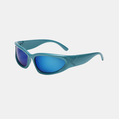 Silver with Black Sports Square Sunglasses - Abdosy