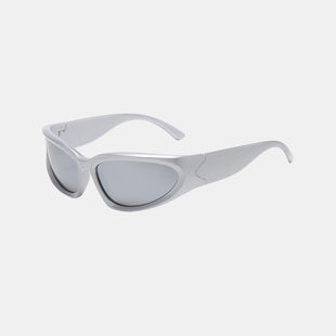 Silver with Black Sports Square Sunglasses - Abdosy