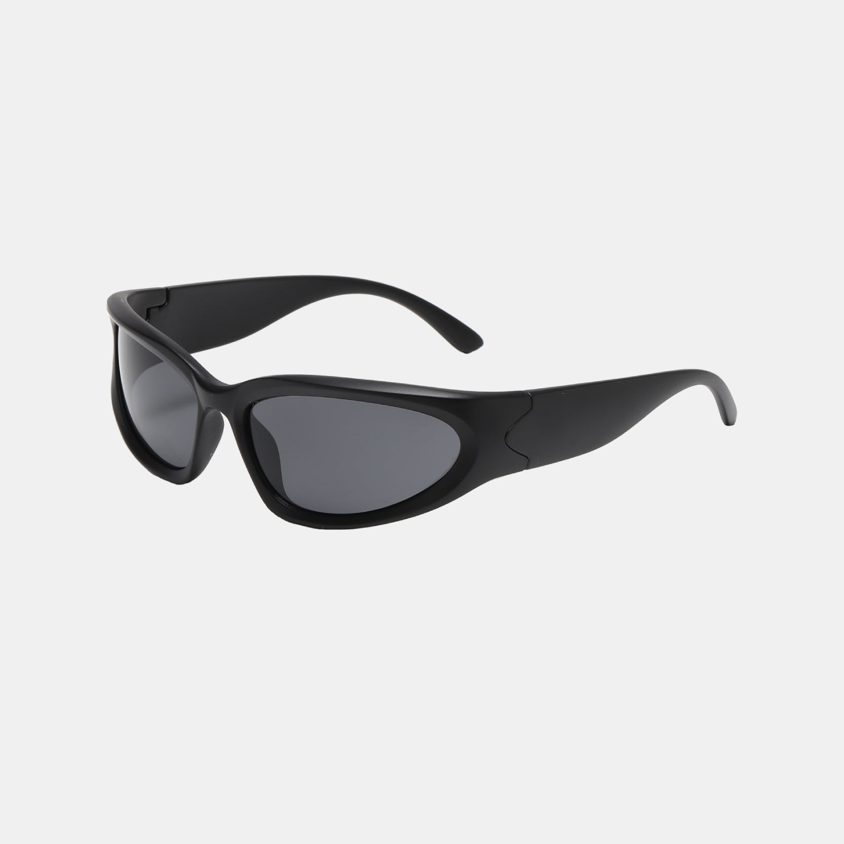 Silver with Black Sports Square Sunglasses - Abdosy