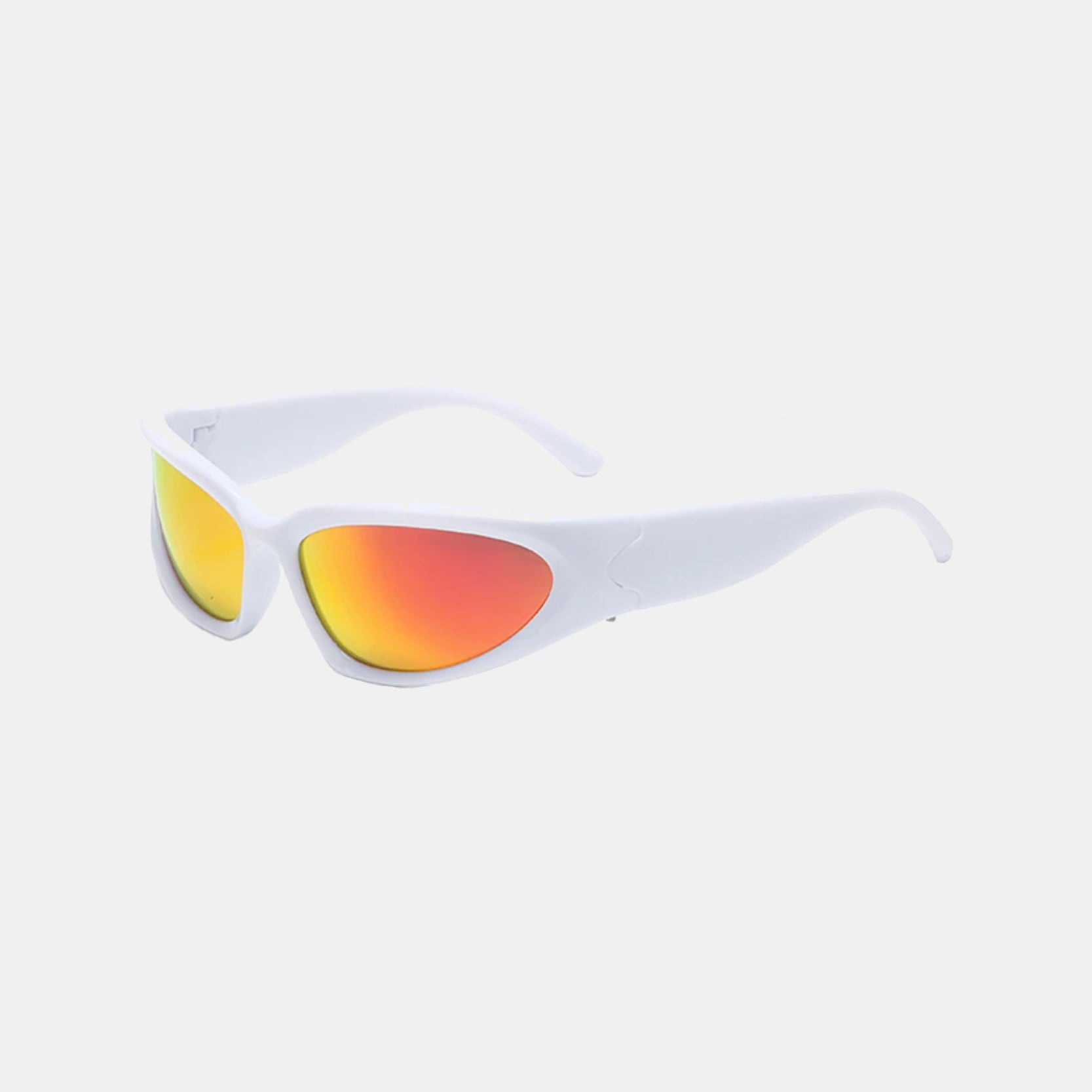 Silver with Black Sports Square Sunglasses - Abdosy Silver with Black Sports Square Sunglasses - Abdosy
