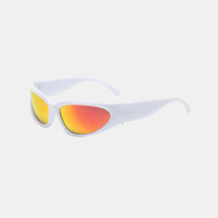 Silver with Black Sports Square Sunglasses - Abdosy Silver with Black Sports Square Sunglasses - Abdosy