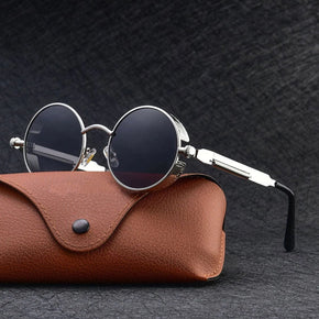 Round Steampunk Polarized Sunglasses