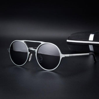 Abdosy Round Steampunk Polycarbonate Sunglasses