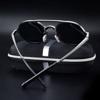 Abdosy Round Steampunk Polycarbonate Sunglasses