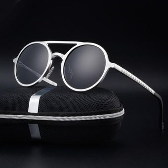 Abdosy Round Steampunk Polycarbonate Sunglasses