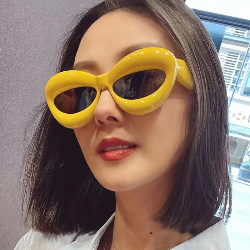 Oversized Cat-eye Acetate Sunglasses In Lipstick
