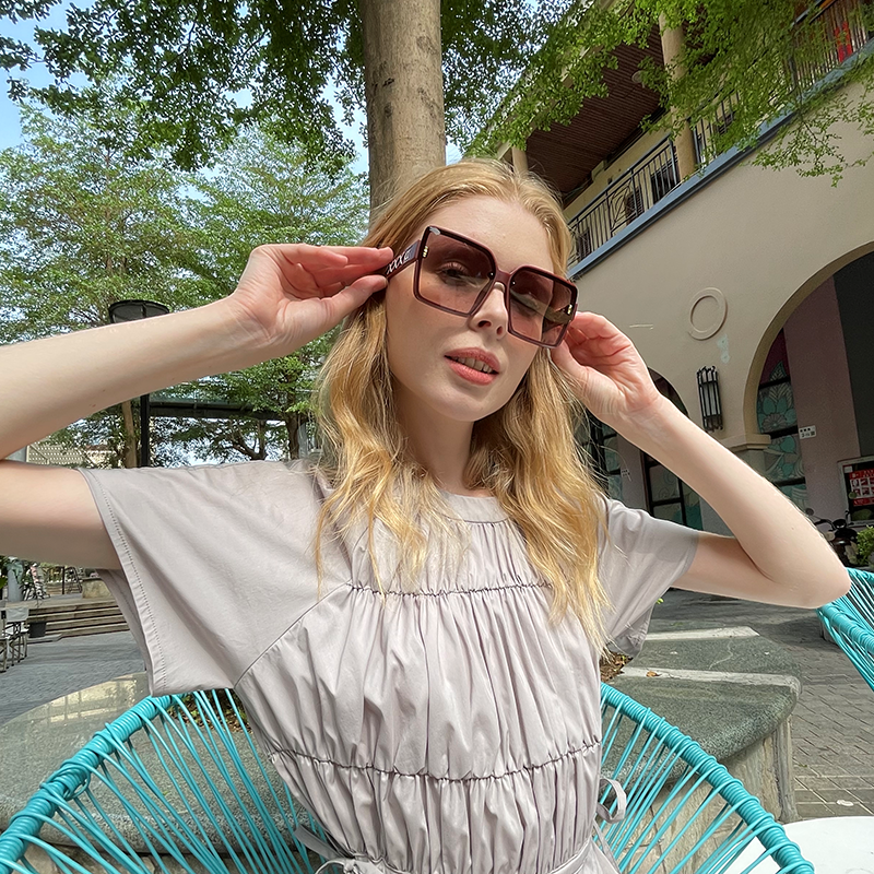 New Luxury Brand One Piece Oversized Sunglasses For Women Vintage Arc –  Jollynova